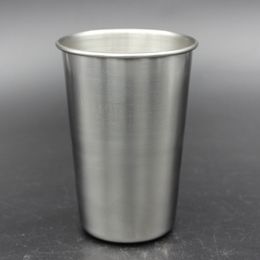 Tasse de bière en métal de tasse de pinte d'acier inoxydable de 16 oz incassable sans BPA écologique pour boire des outils de boisson RRA1962
