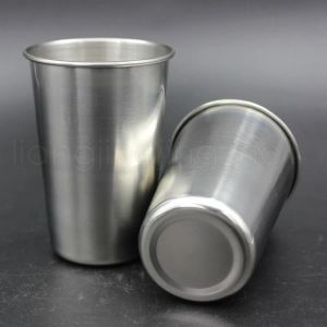 Tasse à bière en métal en acier inoxydable de 16oz, incassable, sans BPA, écologique pour boire, outils simples