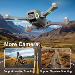 Drone à moteur 16p sans balais avec caméra 1080p pour les adultes 5G WiFi Réglable Lens One Touch Bold Off Landing Altitude Hold Mini Drone pliable avec 2 batteries