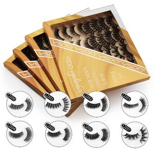 16 paires Mix Style Extension de Cils Dramatique Désordre Faux 3D Vison Cils Naturel Épais Moelleux Doux Cosmétique Maquillage Faux Lashes8713844