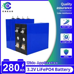 16 pièces 3.2V Lifepo4 280Ah batterie Rechargeable haute capacité batterie Lifepo4 à Cycle profond pour RV bateau stockage d'énergie solaire