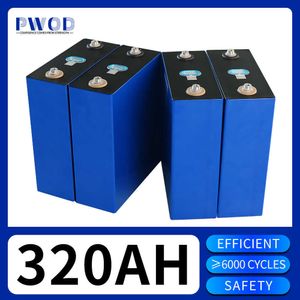 16pcs 320Ah LifePo4 Batterij Diy 12V 24V 48V ZONNEERBACTION PACK Oplaadbare lithiumijzerfosfaatcel voor golfkarren Boat