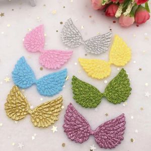 16pcs 42 mm*70 mm Glitter Paillette Big Angel Wings Appliques Patches Boda Accesorios para el cabello DIY Craft Suministros A96