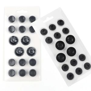 16pcs Black Protective Plastic 3D Grip Grip Caps universel utilisés pour PS4 PS5 Edge Controller Joystick GamePad Accessoires