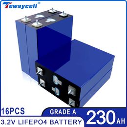 16pcs graad A gloednieuwe 3.2V 230AH LIFEPO4 CELL -oplaadbare batterij lithium ijzerfosfaat prismatische ev rv Solar EU US belastingvrij