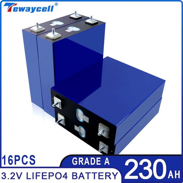 16 pièces Grade A flambant neuf 3.2V 230Ah Lifepo4 batterie rechargeable Lithium fer Phosphate prismatique EV RV solaire ue US sans taxe