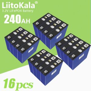 16pcs liitokala 240AH LIFEPO4 4S 12V 24V 48V Oplaadbare batterijpakket 3.2V 230Ah Lithium Iron Fosfaat Prismatische zonne -zon