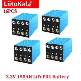 16 Uds LiitoKala nuevo 3,2 V 150Ah LiFePO4 batería 12V 24V 36V 48V batería de Motor para motocicleta vehículo eléctrico
