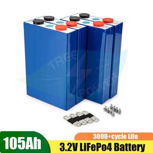 16PCS/Lot 3.2V 105AH LIFEPO4 Batterij Grandnieuw oplaadbare batterij Diy -cellen voor EV RV Solar System EU US Tax Free