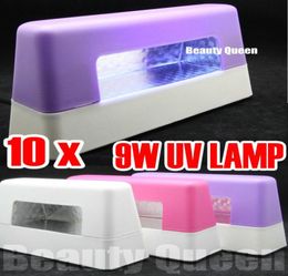 16 pcs/lot 9 W lampe UV lampe à polymériser lumière UV pour Nail Art Gel UV * livraison gratuite 6888008