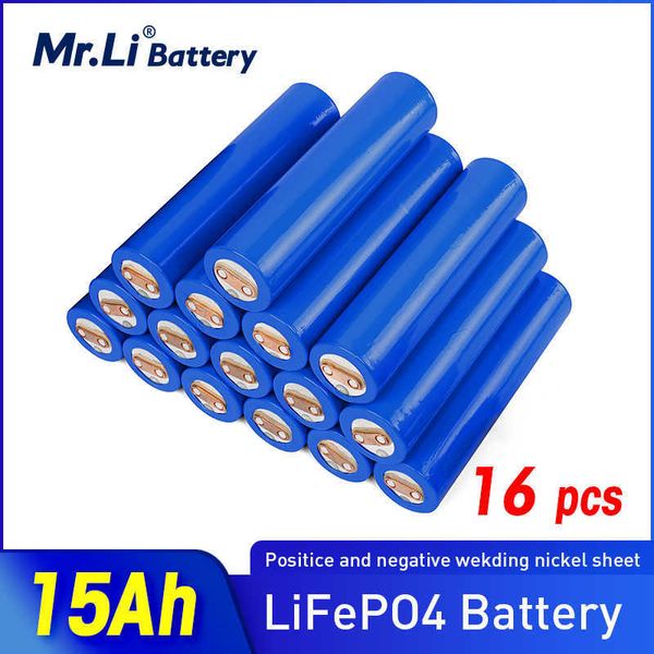 16 pièces Mr.Li 33140 3.2 v 15Ah Lfepo4 batteries au lithium 3.2 V Cellules pour 12 v 24 V Véhicule Électrique Vélo EV Tricycle Scooter