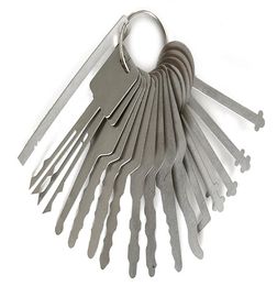 16pcsset Lock Picking Keys Outils de serrurier automatique Lock Picks Jigglers pour double face Lock Picking Picks Set pour ouvre-serrure de voiture7010212