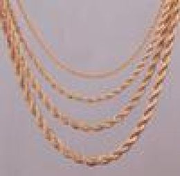 16quot18quot20quot24quot gouden touwketting ketting 2mm3mm4mm5mm voor hanger touw sieraden bevindingen3255142
