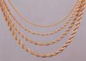 16quot18quot20quot24quot gouden touwketting ketting 2mm3mm4mm5mm voor hanger touw sieraden bevindingen1941690