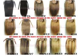 16quot32quot Ruban Queue de Cheval Prêle 60g140g Clips inon 100 Brésilien Remy Extension de Cheveux Humains Naturel Straight7480460