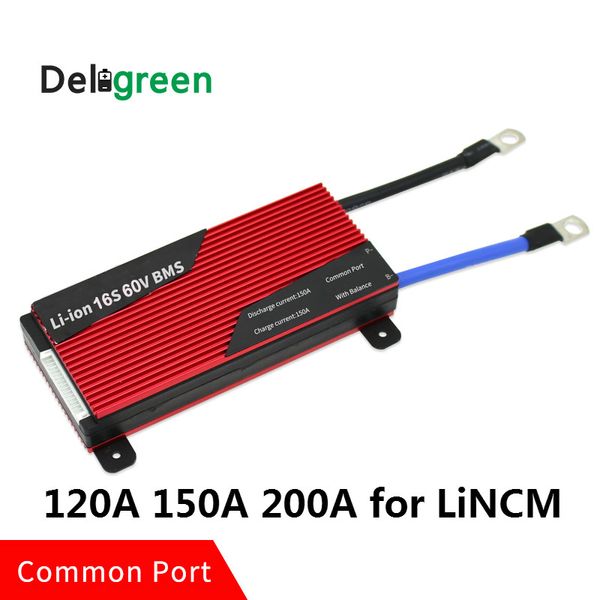 16S 120A 150A 200A 60V PCM/PCB/BMS puerto común para batería LiNCM 18650 Placa de protección de batería de iones de litio