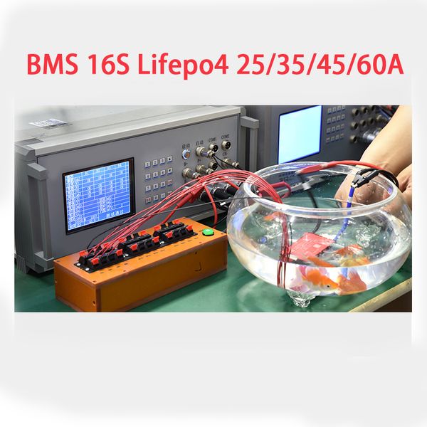 16S 25 / 35/45/60A PCM / PCB / BMS para paquete de baterías de 48V 35AH 40AH LIFEPO4 utilizado para bicicletas eléctricas y scooter y herramientas