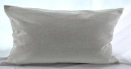 Fundas de almohada de lino y poliéster natural de 16x16 pulgadas para sublimación DIY, funda de cojín de arpillera lisa, espacios en blanco bordados directamente desde 7691508