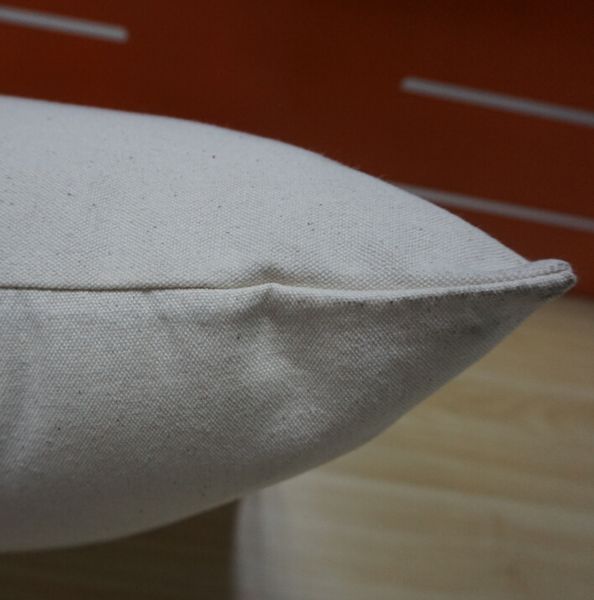 Taie d'oreiller en toile naturelle unie, 16x16 pouces, 12 oz, 100% pur coton, tissu gris, housse de coussin unie pour bricolage, print269F