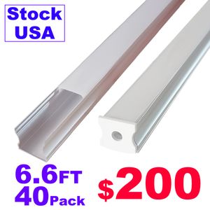 Sistema de canal de aluminio LED de 16x16 mm con cubierta en forma de V, riel de difusor de luz de tira LED con tapas blancas y accesorios de clips de montaje, perfil de aluminio usastar