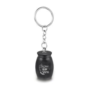 16x25mm As Urn Sleutelhanger Crematie Urn Gegraveerd Met Veer Aluminium MIni Memorial Funeral Jar Aandenken