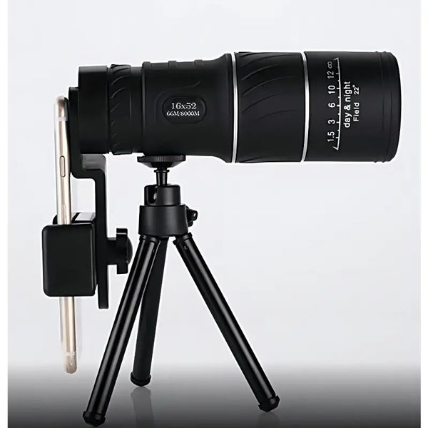 16x52 HD monoculaire Portable double mise au point 2598.43/314960.63 pouces télescope Zoom optique pour adultes enfants Camping