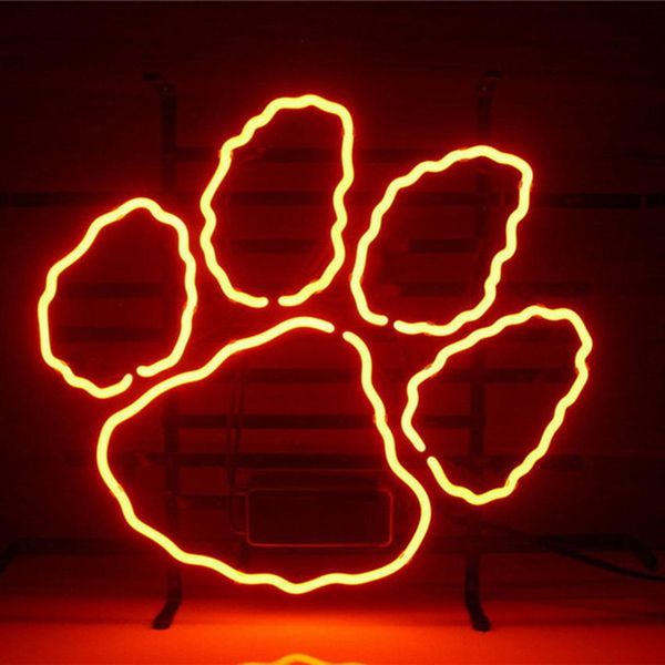 17 14 pouces Clemson Tigers DIY LED Verre Néon Signe Flex Corde Lumière LED Intérieur Extérieur Décoration RVB Tension 110V-240V317M