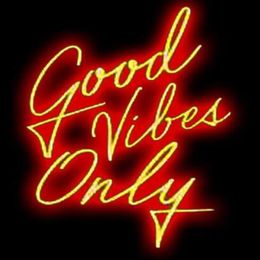 17 14 pouces Cadeau Good Vibes Only tube de verre Neon Light Sign Home Beer Bar Pub Salle de loisirs Game Lights Windows Glass Wall Sign286J