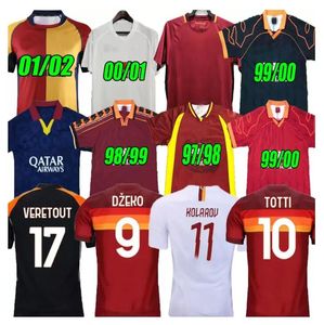 17 18 19 20 21 Batistuta Nakata Soccer Jerseys Retro 95 96 97 98 99 00 01 comme Roma Totti Dzeko Football Shirt 1989 1990 1991 1992 1994 1995 1996 1997 1998 1999 2000 2001 2002