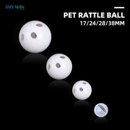 17/24/28/38mm Plastic Speelgoed Interactieve Bal Rammelaar Bel Bal Training Hond Speelgoed Kitten kitty Huisdier Pieper Noise Generator Levert