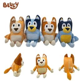 17-28 cm New Bluey Family Super Soft Plush Toy Kawaii Sheepdog Toys relleno Anime Figura linda Adornos para niños Regalo de cumpleaños para niños