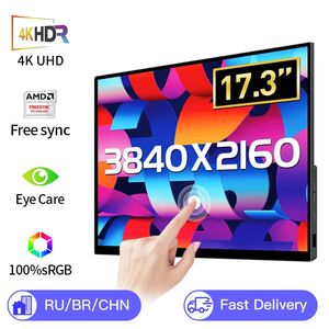 17,3 inch 4K touchscreen draagbare monitor voor laptop Xbox -schakelaar 3840x2160 metaal met Type -C USB -Compatible Gaming Display 240327