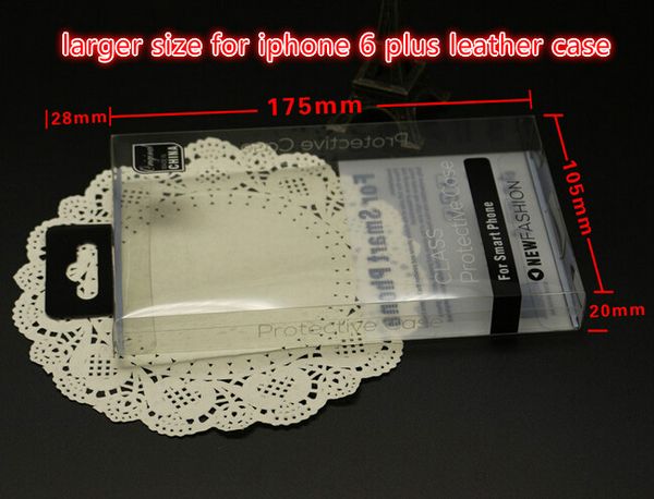 17,5 * 10,5 * 2 cm Mode Blister PVC Boîte d'emballage de détail en plastique / Paquet pour s5 s6 housse pour 6 plus pour étui en cuir iphone6