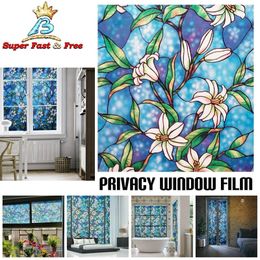 17.5 * 78.7 Frosted Stained Glass Window Film Covering Decor Static Cling Sticker voor Home Woonkamer Slaapkamer