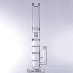 17.8 Inch Rechte Buis Glazen Bong Waterpijpen 3 Lagen Honingraat Inline Perc Olie Brander Met 18Mm Kom Voor roken Chicha Shicha