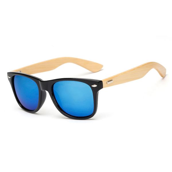 Gafas de sol de madera de 17 colores para hombre, gafas de sol cuadradas de bambú para mujer, gafas de sol retro de sol masculino