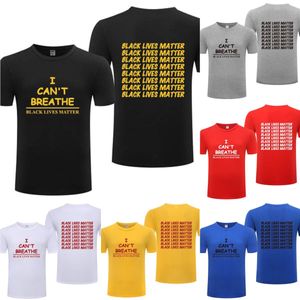 17 colores Black Lives Matter Camiseta para hombre Letra I Cant Breathe Tops 2020 Summer Fashion Streetwear para Parade Womens New Equality Struggles