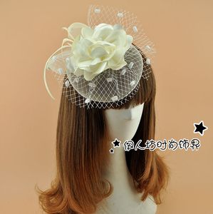 17 kleuren schattig meisje fascinator bruids hoeden veer bloemen hoofddeksel bruiloft haar accessoires cocktail party hoofddeksels fabriek verkopen