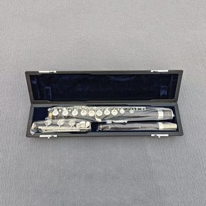 Flauta de ébano de 17 agujeros con llave en Mi plateada, flauta profesional de granadina