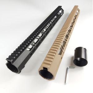 17 inch AR10(.308) Klembevestiging type Mlok Handguard High profile all angle/edge CNC charmfering design FLH308H-17B/T