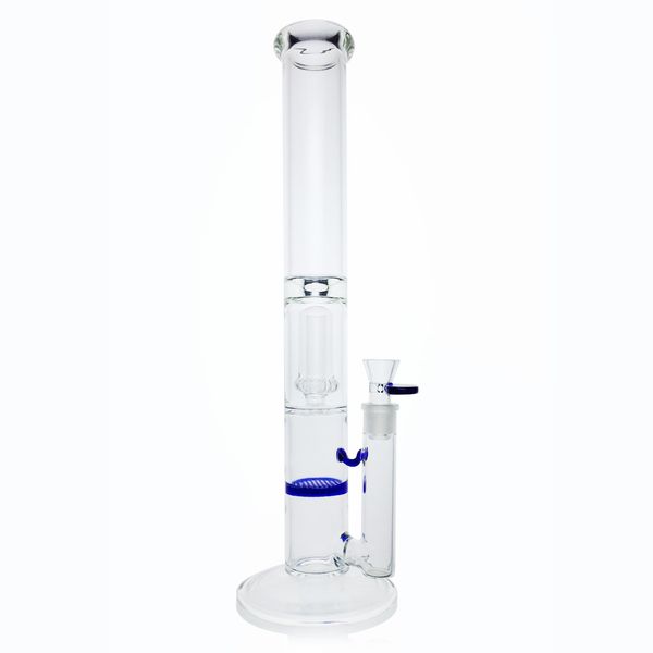 Verre Bongs Pipe d'eau en nid d'abeille Bong Glour Bangs Dome Dome Honeycold Verre Diffuseur Percolateur stable Pied circulaire 17 ''