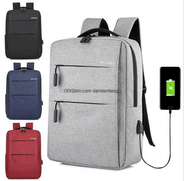17 pouces hommes femmes USB charge portant ordinateur portable sac d'affaires de voyage en nylon étanche antivol
