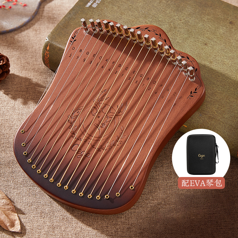 17 Key Thumb Harp Kalimba houtmateriaal eenvoudig en draagbaar