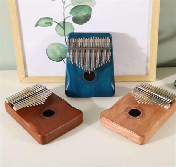 17 teclas Kalimba caoba pulgar Piano Reed 17 teclas música teclado madera africano Kalimba dedo Piano308W4003541