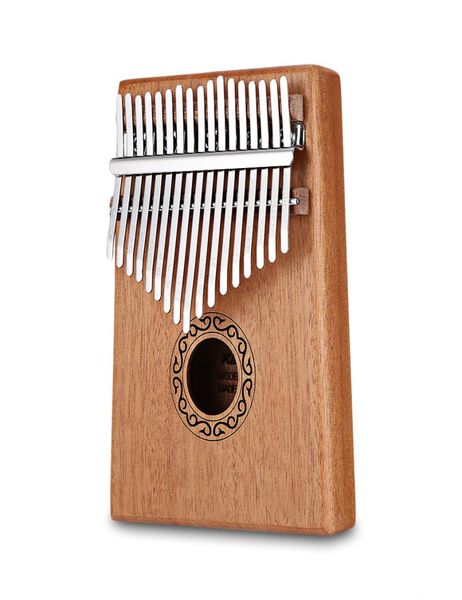Piano de pulgar Kalimba de 17 teclas, instrumento musical de cuerpo de caoba de madera de alta calidad con libro de aprendizaje, martillo de afinación, perfecto para principiantes 9561822