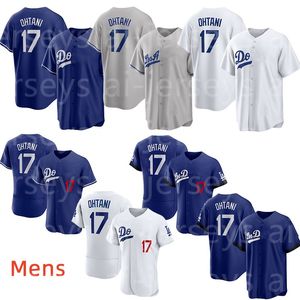 17 ohtani los honkbal jersey Royal Blue White Home City Connect Mens S M L XL 2xl 3xl gestikt