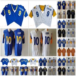 17 Puka Nacua 99 Aaron Donald Matthew Stafford Football Jerseys Cooper Kupp Blue White