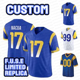 17 PUKA NACUA COOPER KUPP VOEDERING JERSEY Matthew Stafford Aaron Donald Tyler Higbee Kyren Williams Tre'davious White Jimmy Garoppolo Kobie Legacy Replica Jersey