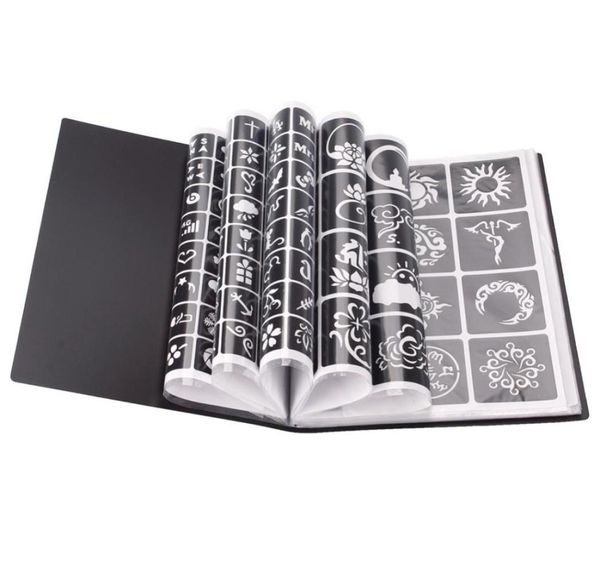 17 feuille 264 Cartes Professional Imperproping Henné Tattoo Modèles de paillette temporaire Aérographe Tatouage à main Dessin 242095 T912209246