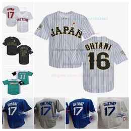 17 Shohei Ohtani honkbalshirts Japan Samurai alle gestikte aangepaste fans Sport hipster shorts mouwen alle gestikte dames heren jersey NATIONAAL TEAM